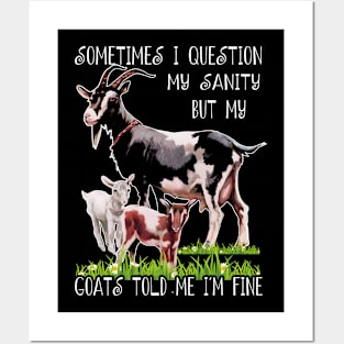 Cheeky Chatter Goat Vibes, Stylish Statement Tee Extravaganza Posters and Art